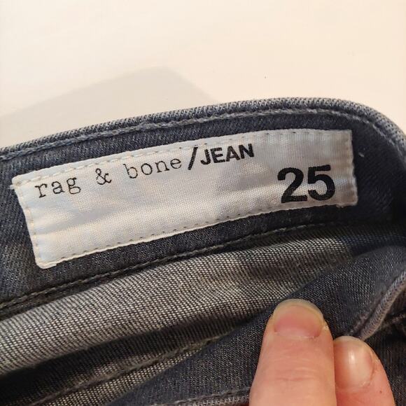 Rag & Bone Gray Raw Hem Ankle Jeans 25 - Picture 5 of 11